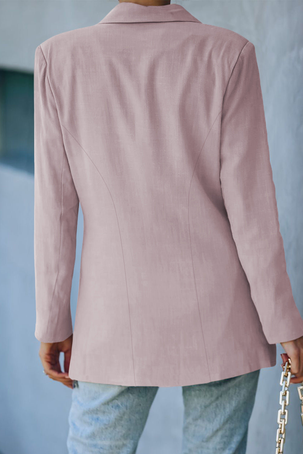 R&B | Doppelreihiger Blazer mit gepolsterten Schultern und Taschen