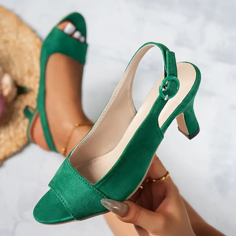 Offene Slingback-Absätze mit verstellbarem Schnallenriemen R&B R&B