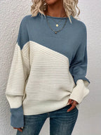 R&B | Farbblock Rundhals Pullover