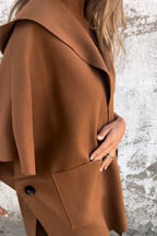 R&B | Übergroßer Losvallender Cape Mantel Damen