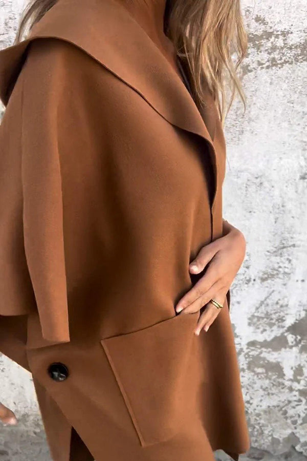 R&B | Übergroßer Losvallender Cape Mantel Damen