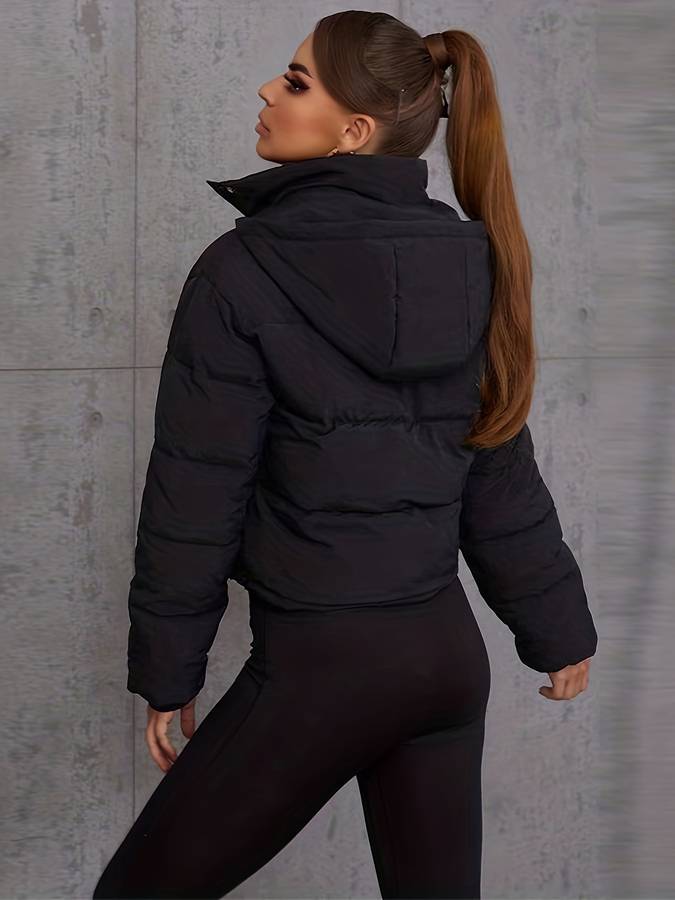 R&B | Cropped Puffer Winterjacke - Langarm