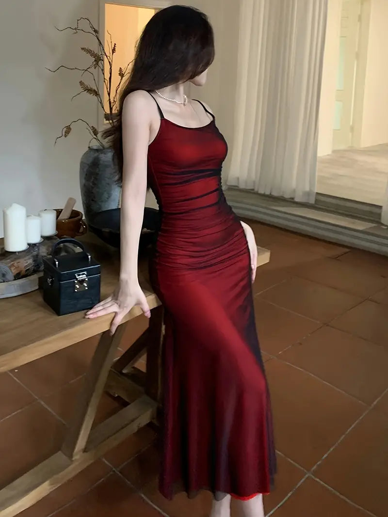 R&B | Midi Kleid Glamour Stil Ohne Ärmel