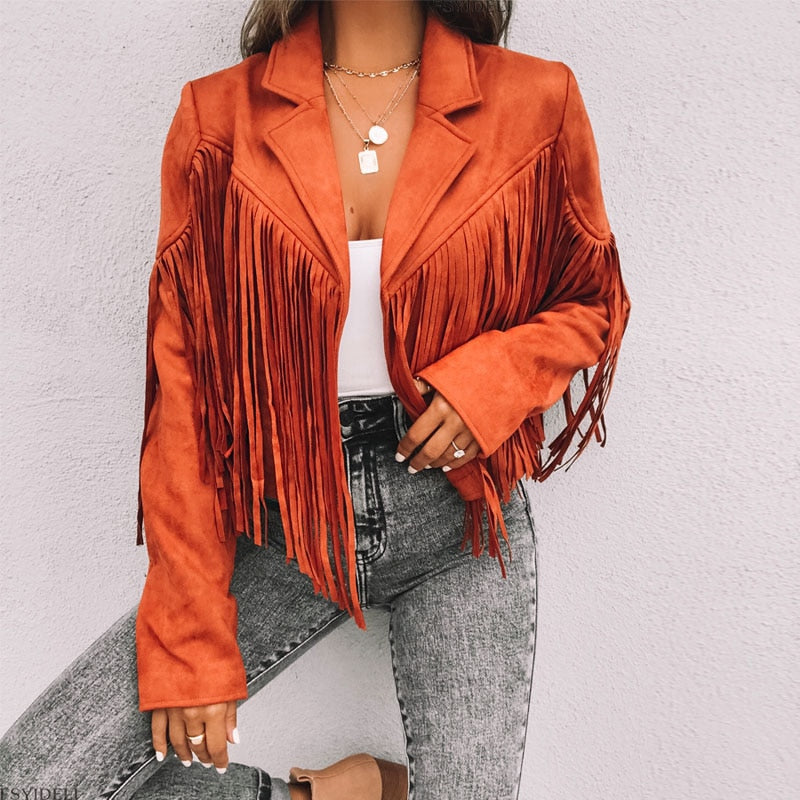 R&B | jacke Mit Fransen Für Boho-Chic Look