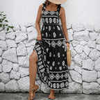 R&B | Kleid mit ethnischem Strapsdruck