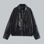 R&B | Damen Vintage Stil Kunstlederjacke