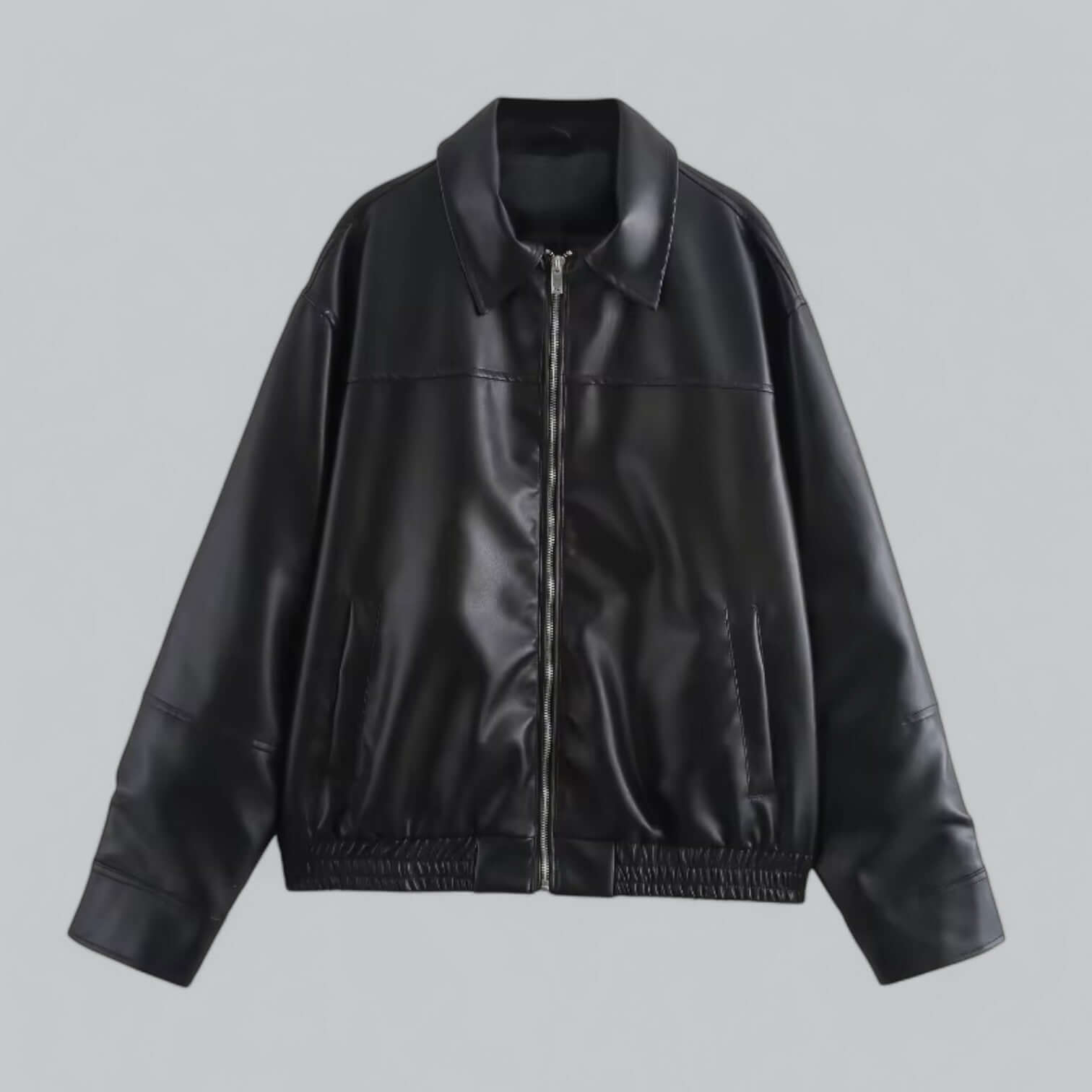 R&B | Damen Vintage Stil Kunstlederjacke