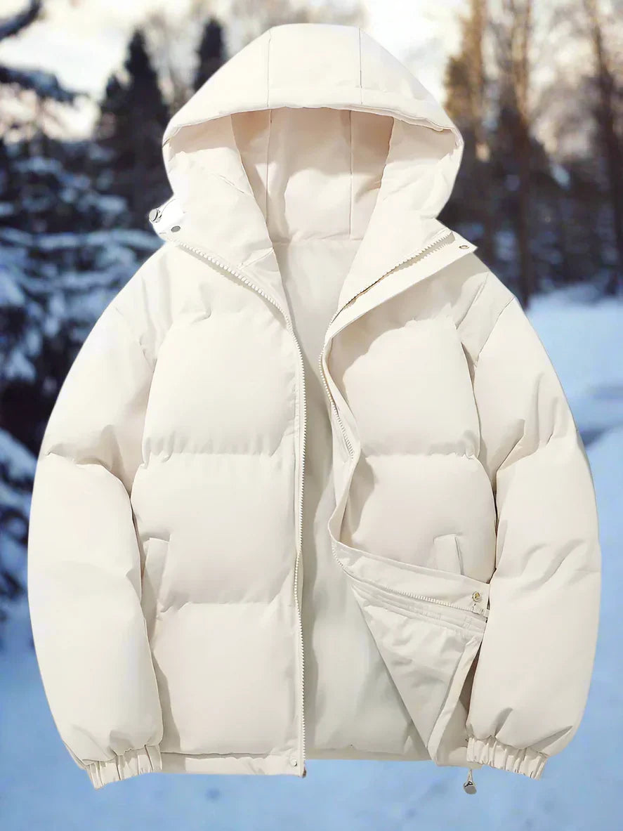 R&B | Daunenjacke Warm Isoliert Gestepptes Design mit Kapuze und Reißverschluss