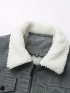 R&B | Warmen Jacke mit Cord und Fleecefutter Cordura und Polyester Robuste und Bequeme