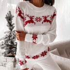 R&B | Weihnachtlicher Strickpullover Mit Klassischem Print