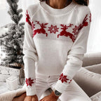 R&B | Weihnachtlicher Strickpullover Mit Klassischem Print