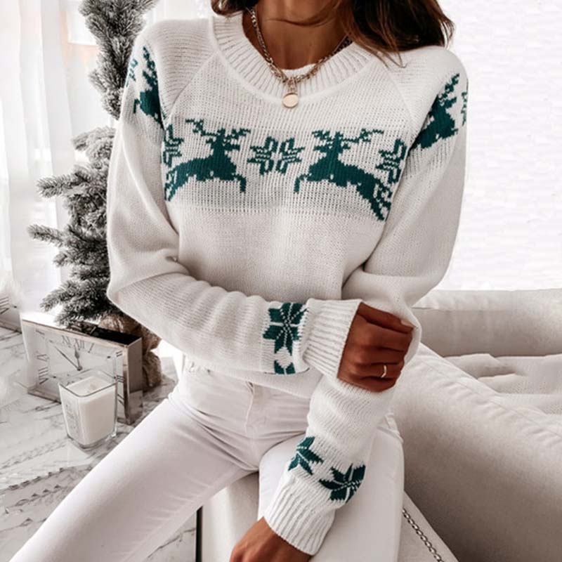 R&B | Weihnachtlicher Strickpullover Mit Klassischem Print
