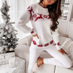 R&B | Weihnachtlicher Strickpullover Mit Klassischem Print