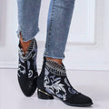 Bestickte Vintage-Stiefeletten R&B
