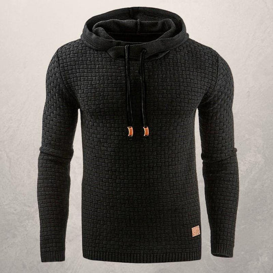 R&B | Kapuzenpullover Slim Passform Weiches Strickmaterial Karomuster Lange Ärmel