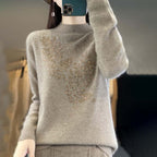 R&B | Strickpullover Mit Zartem Blättermuster