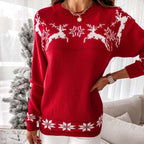 R&B | Weihnachtlicher Strickpullover Mit Klassischem Print