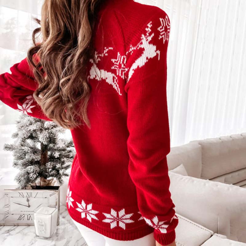 R&B | Weihnachtlicher Strickpullover Mit Klassischem Print