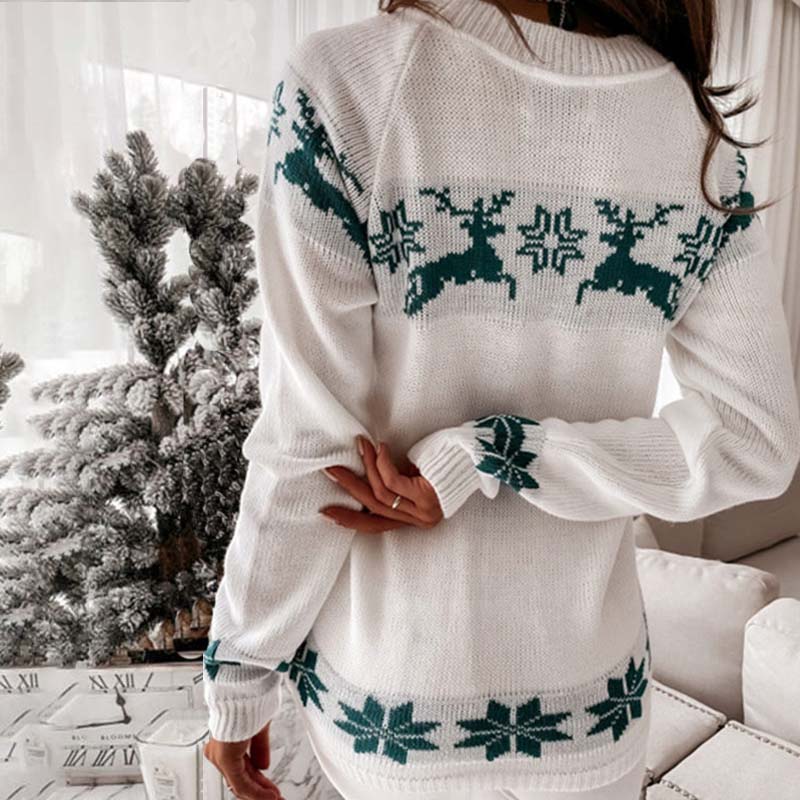 R&B | Weihnachtlicher Strickpullover Mit Klassischem Print