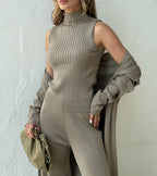 R&B | delige gestrickte Set - stilvolle Damen Loungebekleidung