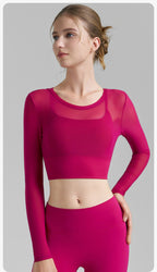 R&B | Fake zwei sexy Mesh-Yoga-Kleidung