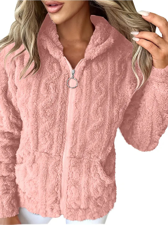 R&B | Weiches Kapuzen Sweatshirt mit Reißverschluss