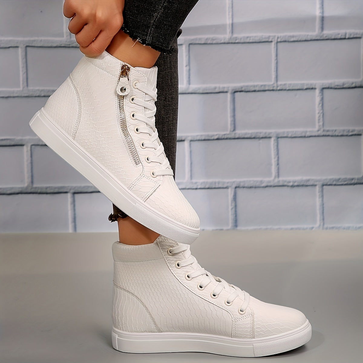 R&B | Einfache Lässige Sneakers mit Reißverschluss