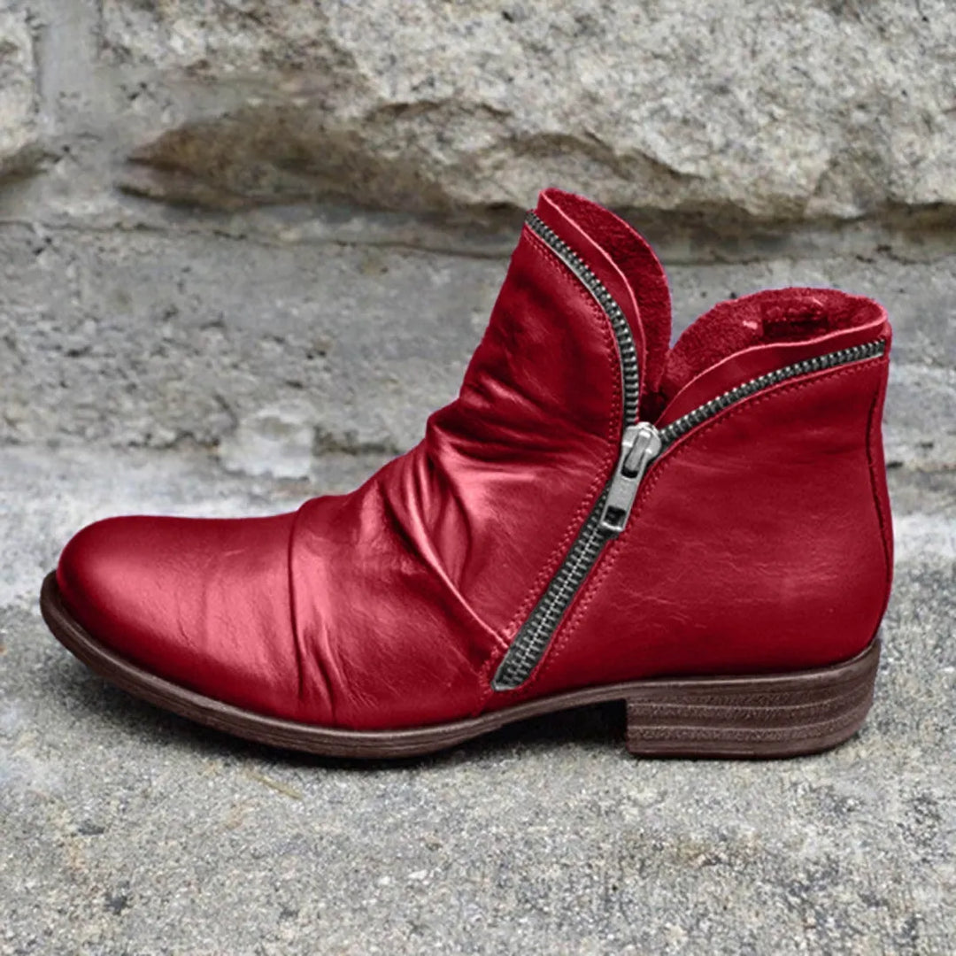 Damenstiefel mit doppeltem Reißverschluss R&B R&B