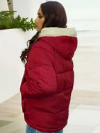 R&B | Damen Fleecegefütterte Kapuzenjacke