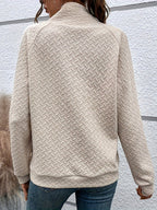 R&B | Leichtgewicht Pullover mit Hohem Kragen und Knöpfen Polyester Elegant und Komfortabel