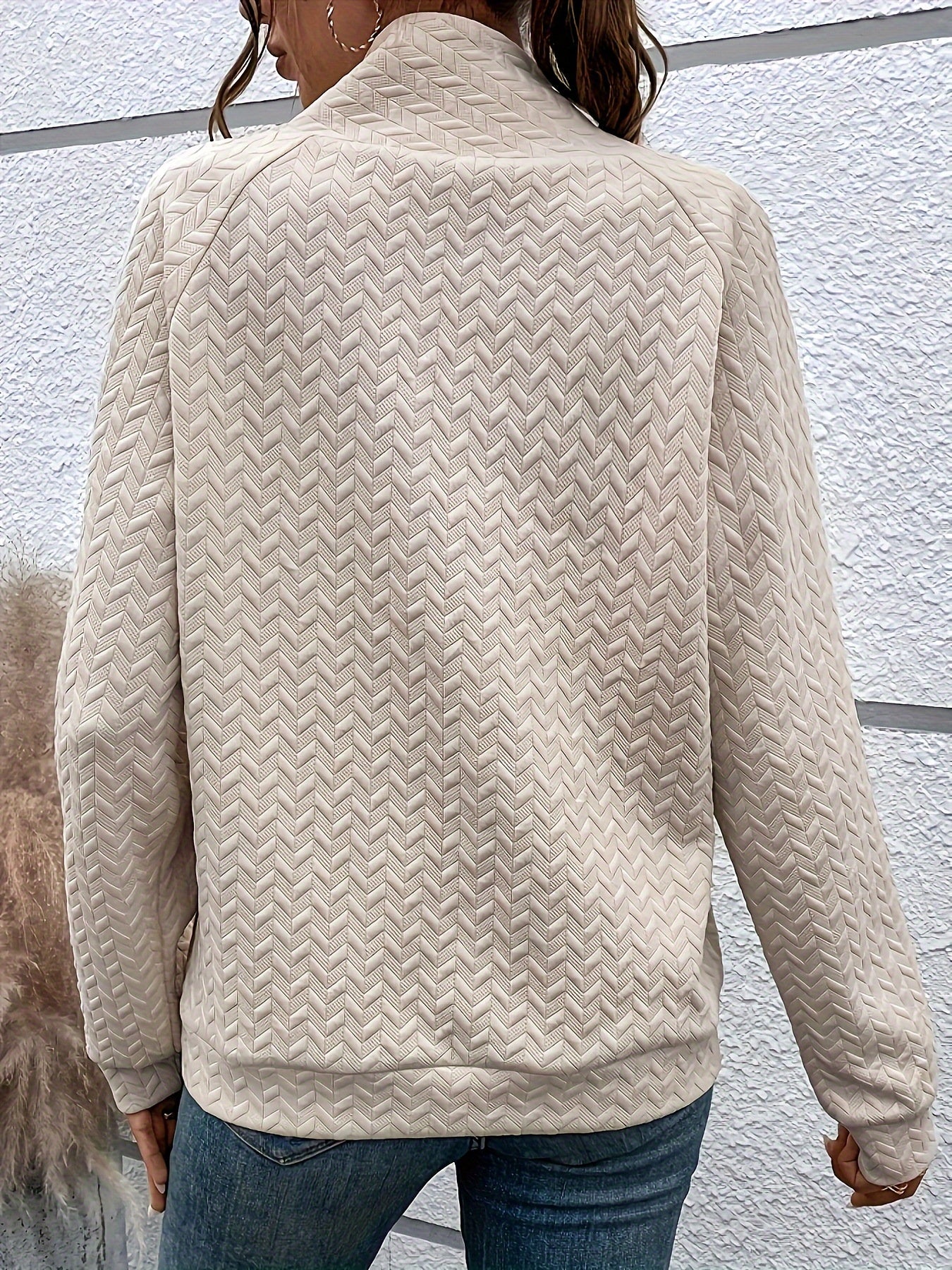 R&B | Leichtgewicht Pullover mit Hohem Kragen und Knöpfen Polyester Elegant und Komfortabel