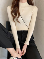 R&B | gerippter Wollpullover für Damen