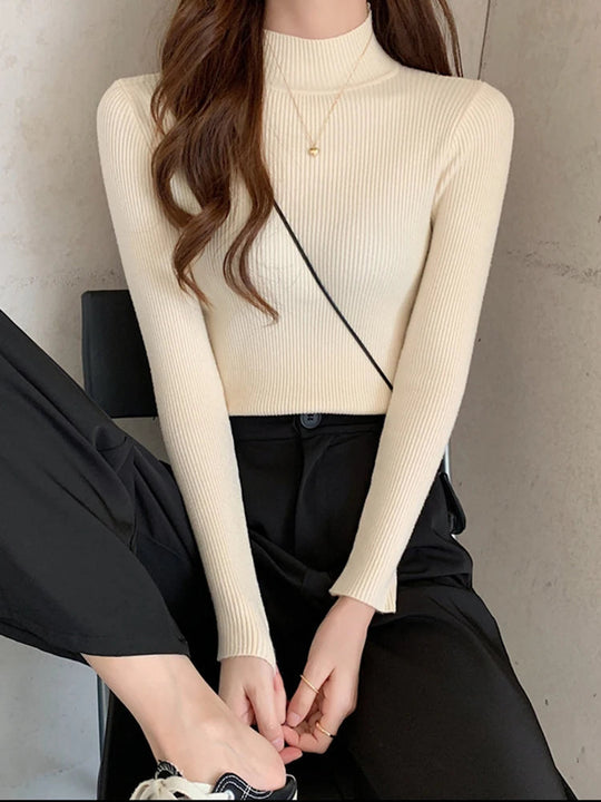 R&B | gerippter Wollpullover für Damen