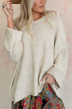 R&B | Gemütlicher Grobstrickpullover mit Rundhalsausschnitt