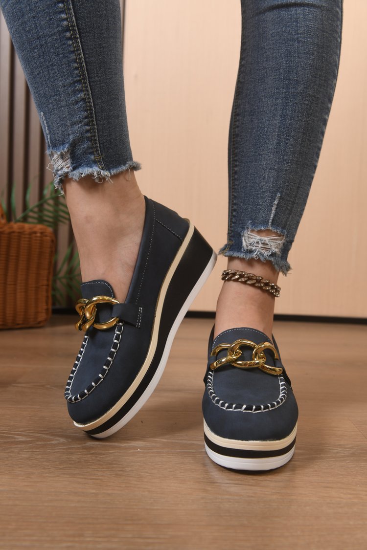 Orthopädische Slipper mit dicker Sohle und Ketten R&B R&B
