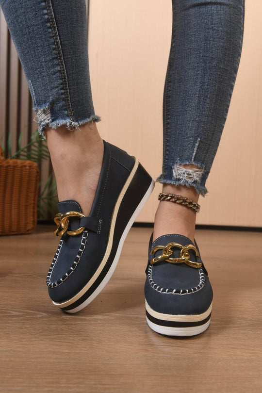 Orthopädische Slipper mit dicker Sohle und Ketten R&B R&B