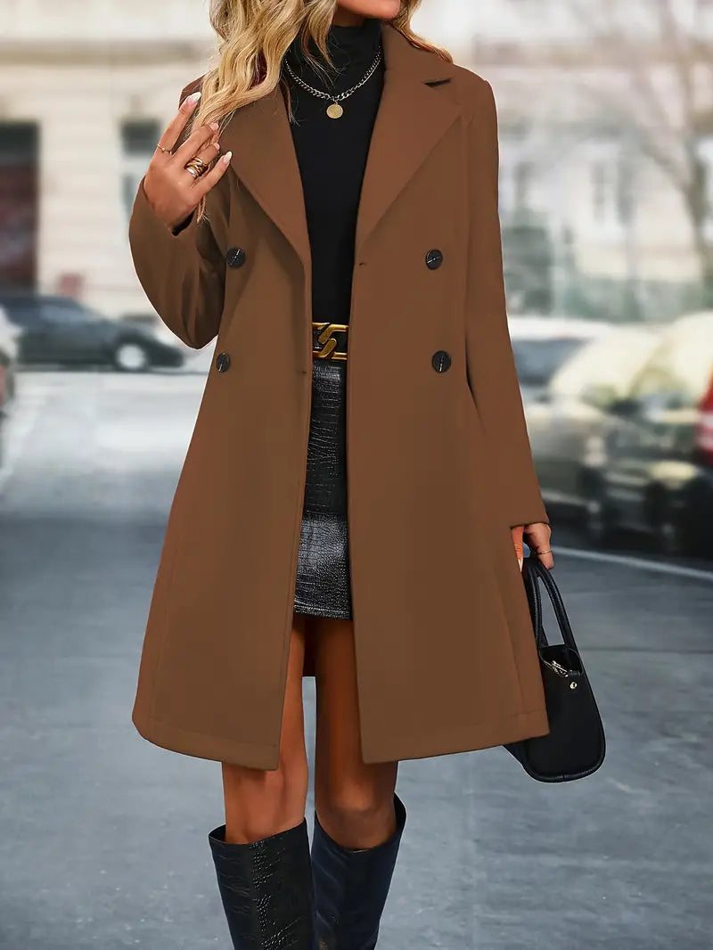 R&B | Damen Doppelreihiger Trenchcoat