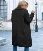 R&B | lange Teddyjack Damen - warmer Winter Oversized Mantel