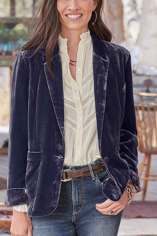 R&B | Samt Cropped Top kleine Blazer