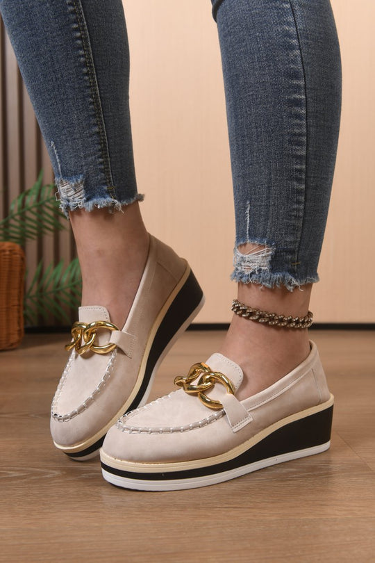 Orthopädische Slipper mit dicker Sohle und Ketten R&B R&B