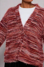R&B | Vintage Streifen Cardigan mit V-Ausschnitt