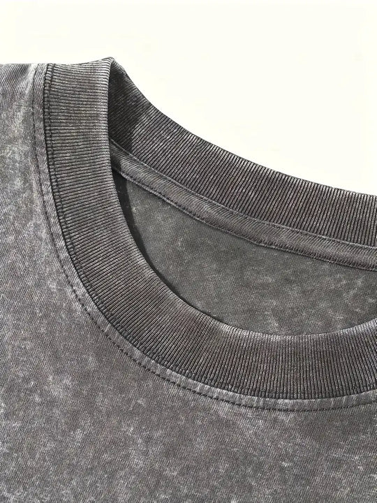 R&B | Baumwoll-T-Shirt mit Rundhalsausschnitt
