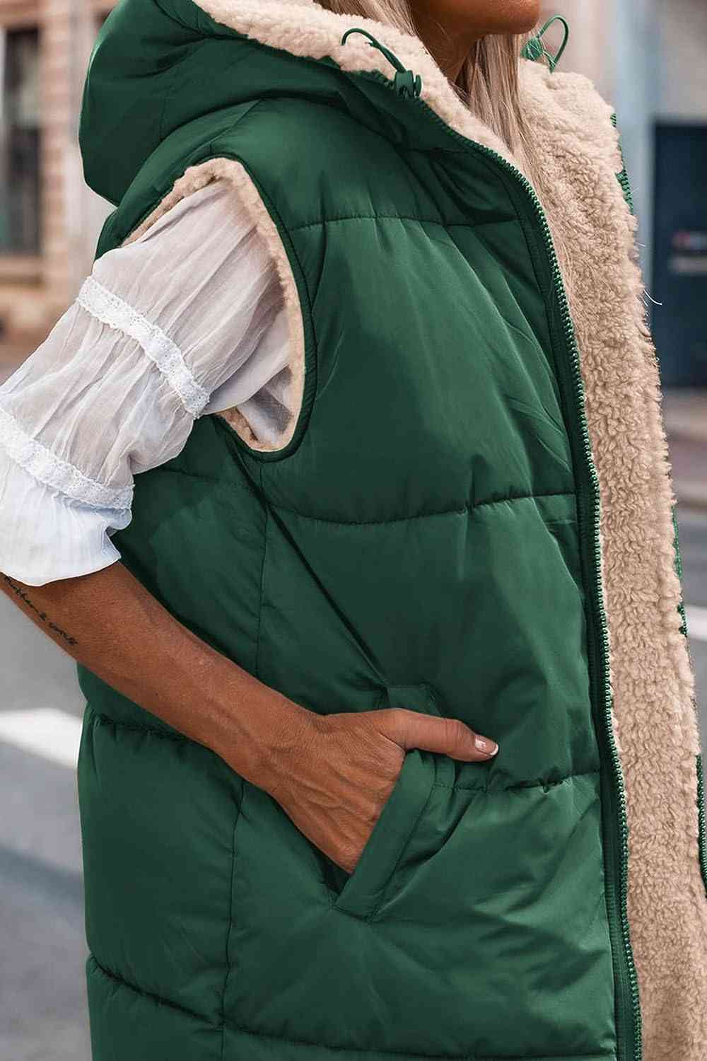 R&B | Zip-Up Longline Kapuzenweste