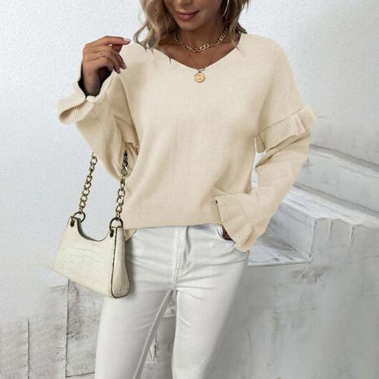 R&B | Einfarbiger Strickpullover Für Kalte Tage