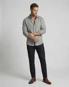 Herren Leinenhemd Sommer Mao Kragen