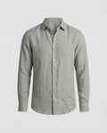 Herren Leinenhemd Sommer Mao Kragen