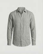 Herren Leinenhemd Sommer Mao Kragen