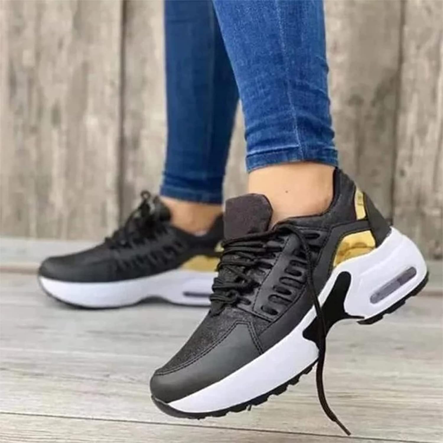 Schwarze DesignerAirSneaker R&B