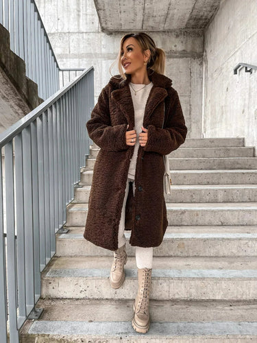 R&B | Eleganter Plüsch-Trenchcoat