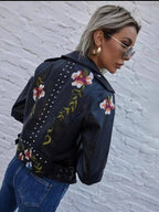 R&B | Damen Retro Blumenmuster Jacke